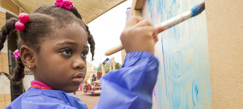 Child painting