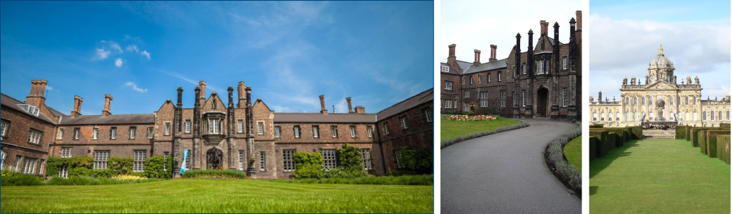 Images of York St. John University and Castle Howard in York, England