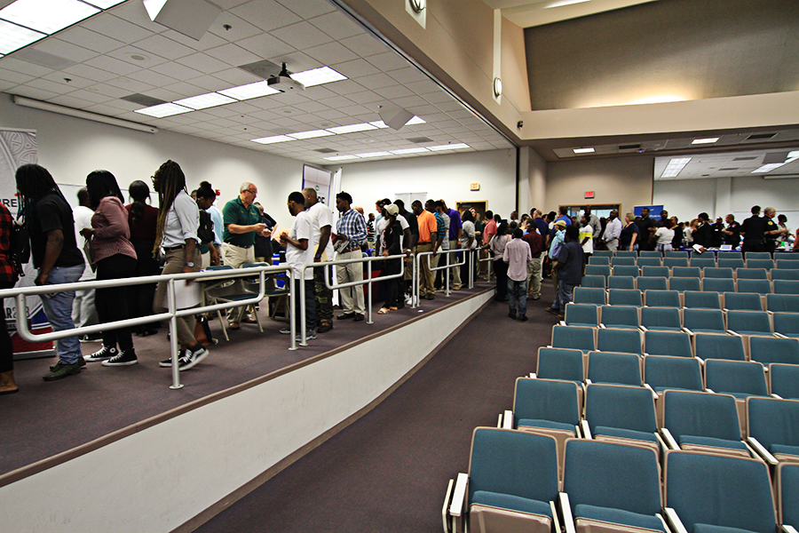 Photo: Lines form at CGTC’s Fall 2018 Academic and Career Fair