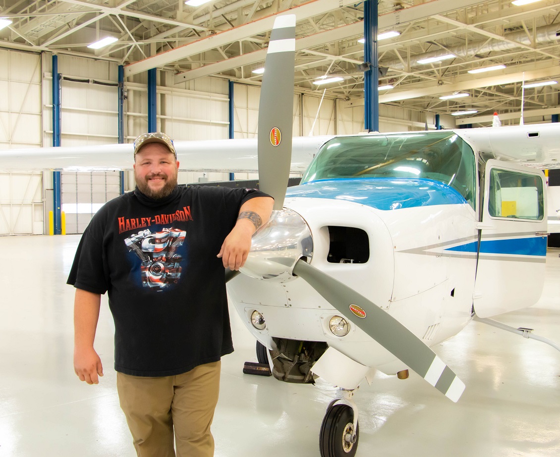 Josh Watson, a student in his final year of the AVMT program, says he’s ready to get to work in lab space CGTC occupies alongside Robins AFB at the former Boeing Building on Avondale Mill road in Macon. 