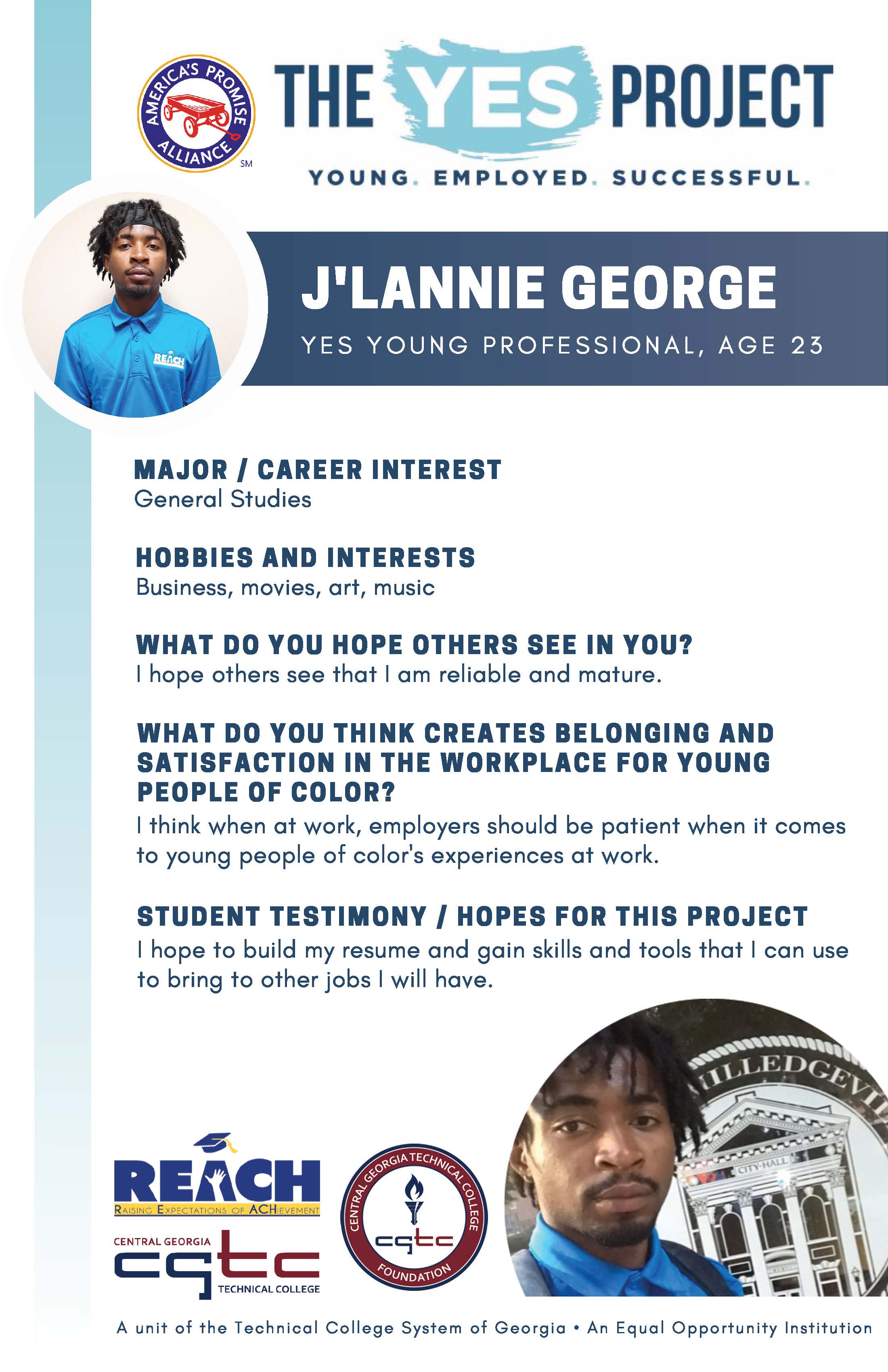 Information about YES participants. 