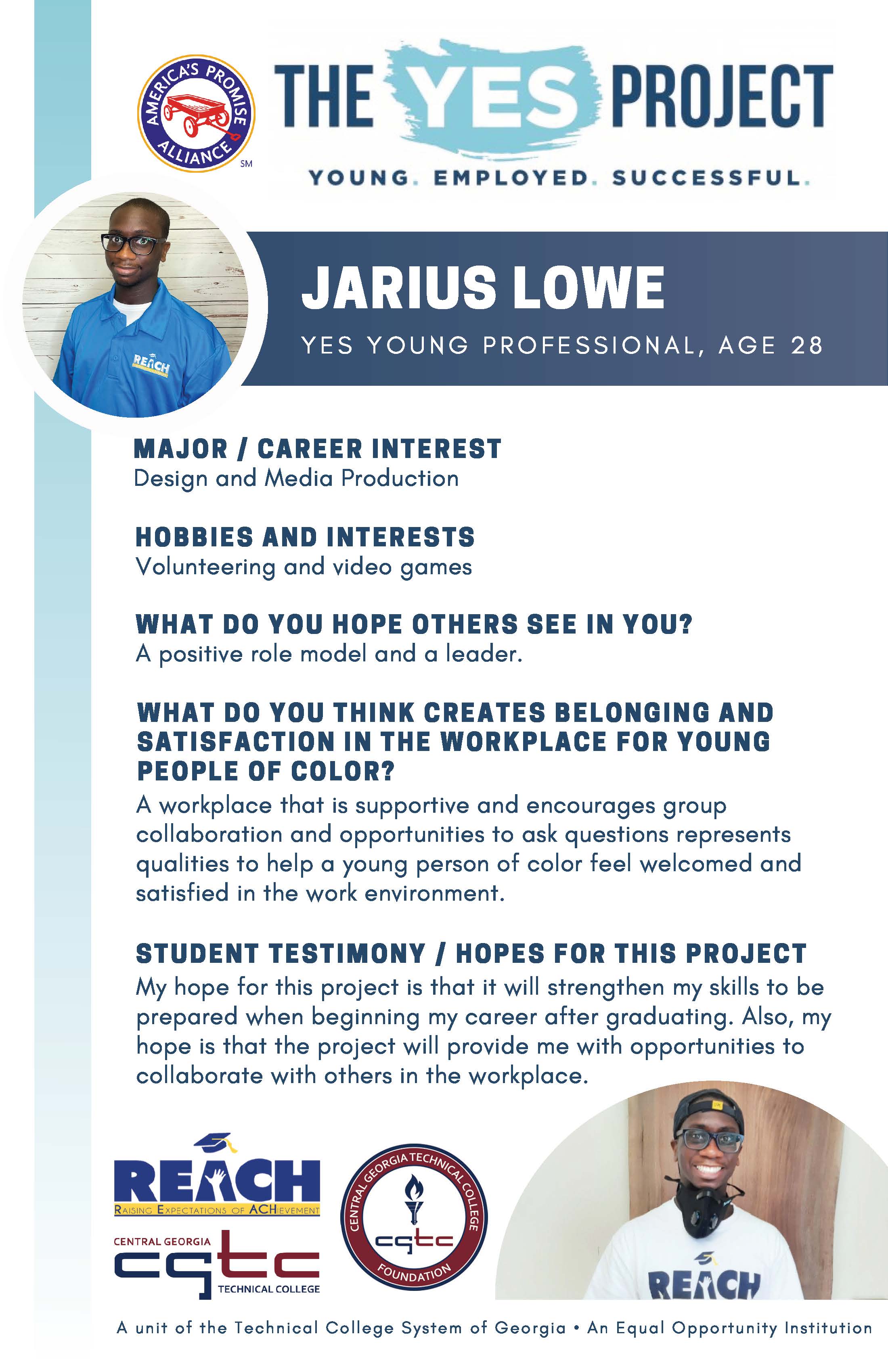 Information about YES participants. 