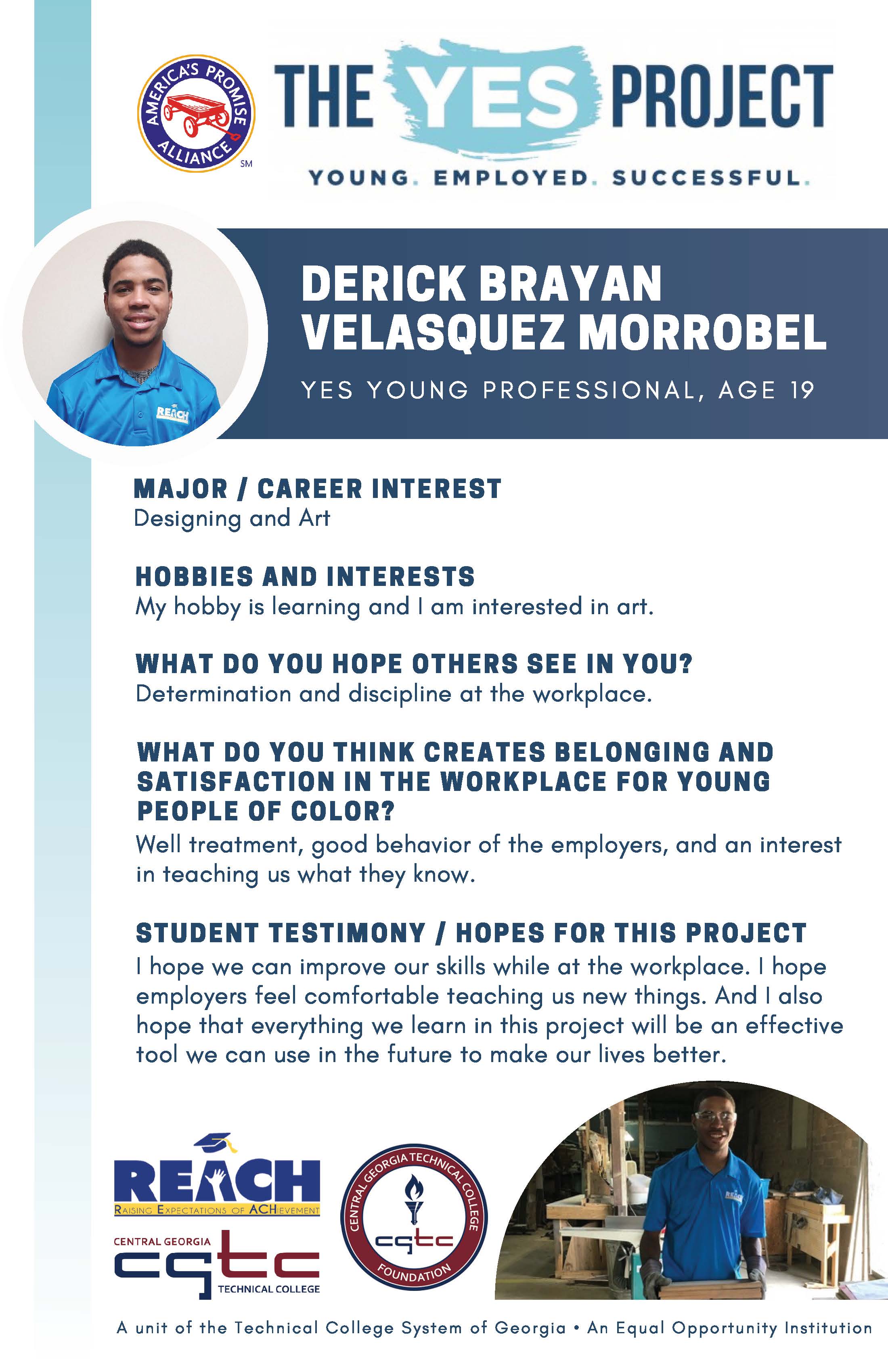 Information about YES participants. 