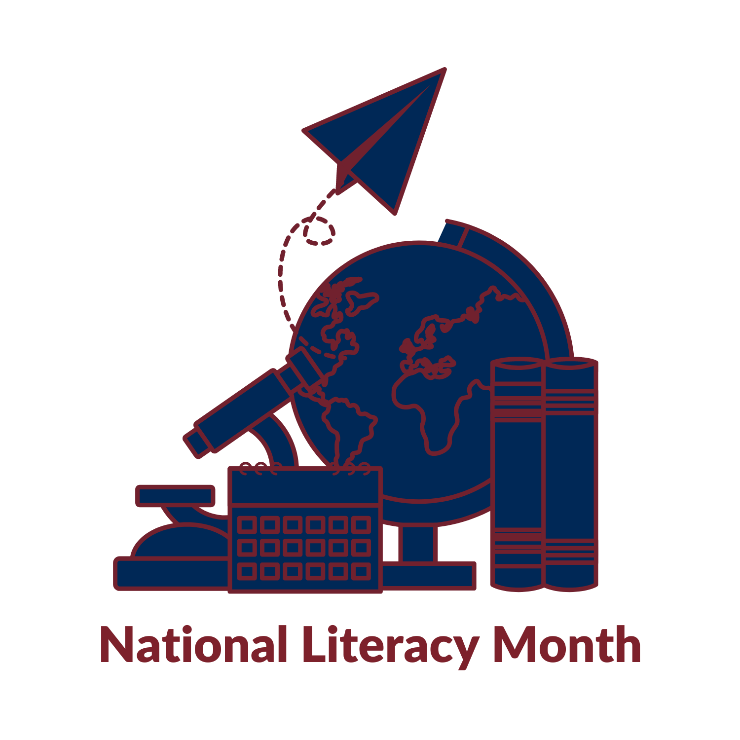 National Literacy Month logo