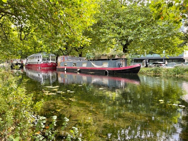 Boat on water in Dublin Ireland