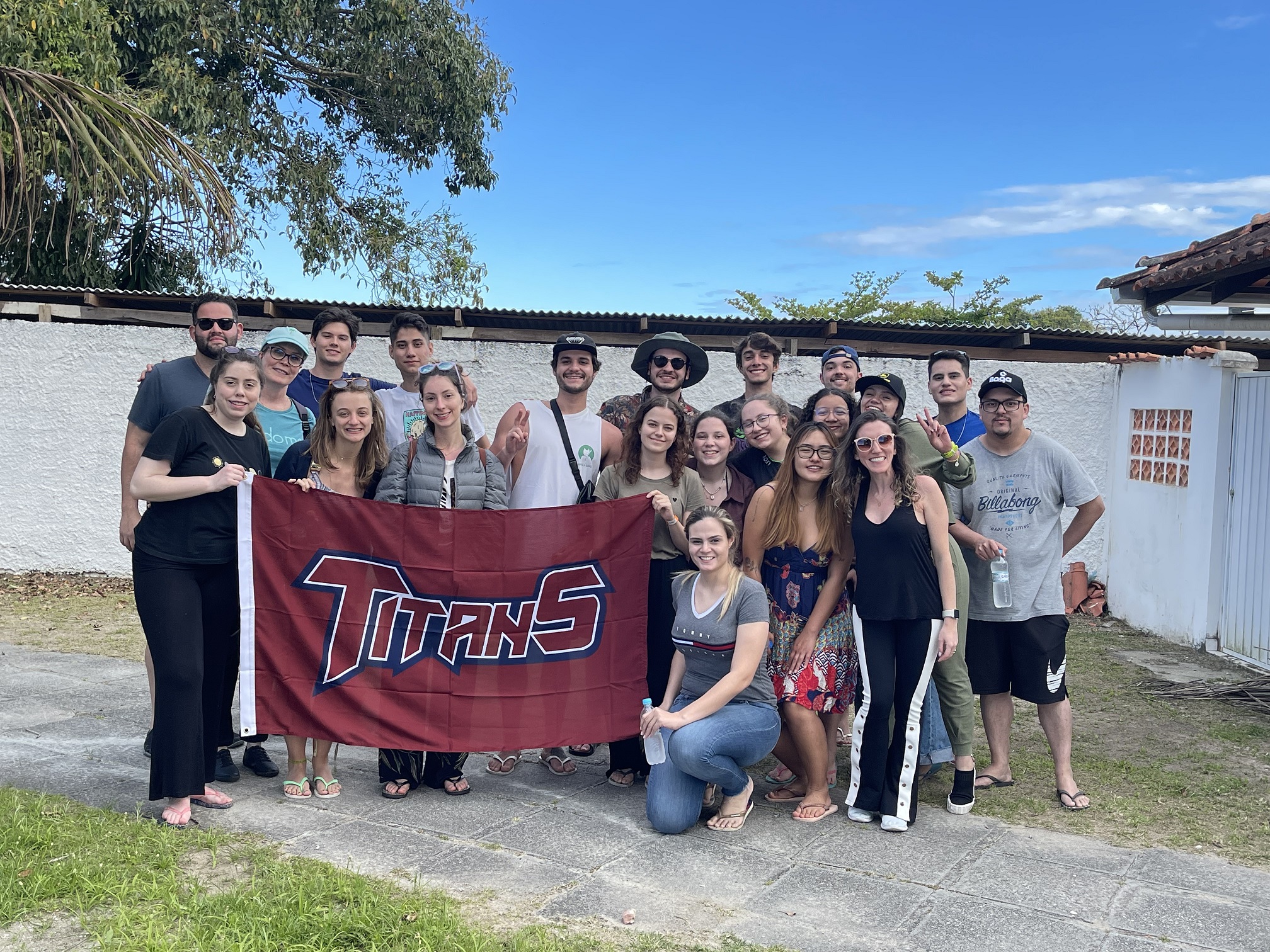 students with CGTC Flag in Brazil