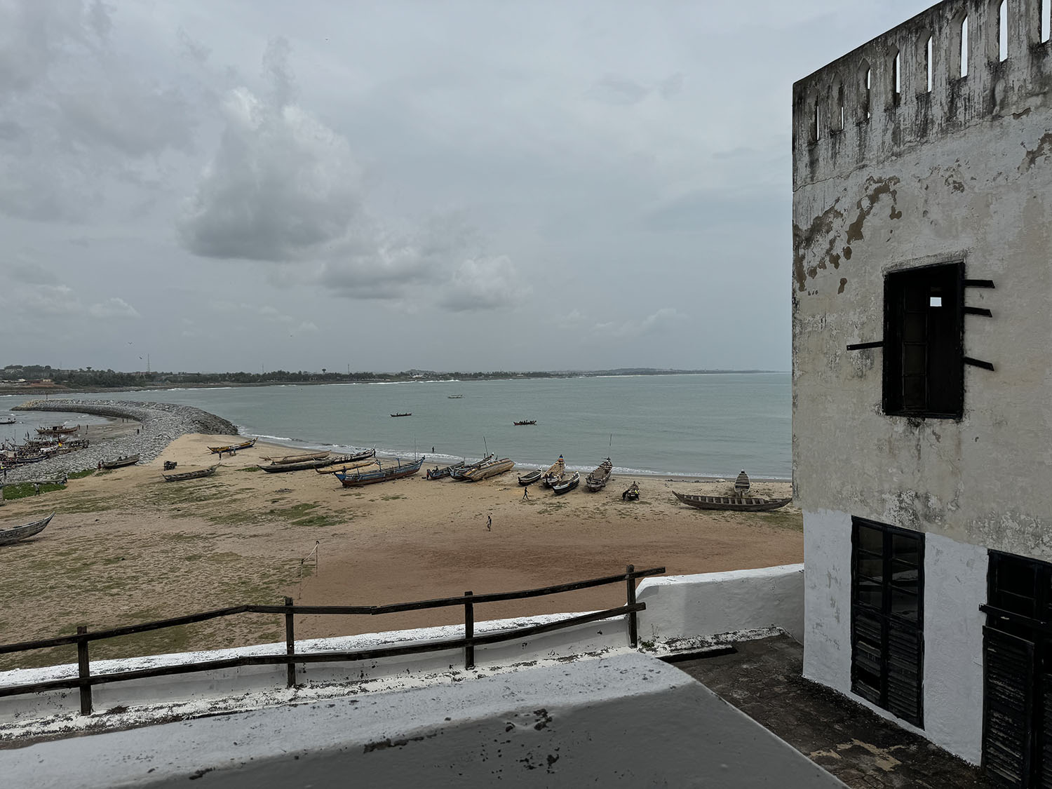 Ocean view outside Elmina Castel in Ghana