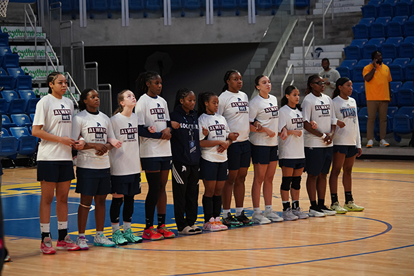 The CGTC Women's Basketball team preps for its first round match-up against State Fair College on Wednesday.