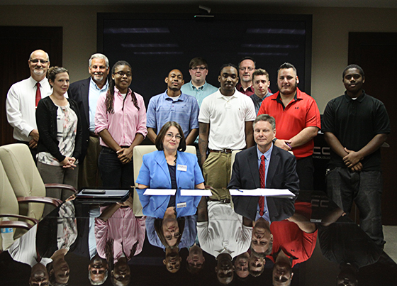 Electronics Technology Co-Op Signing Students