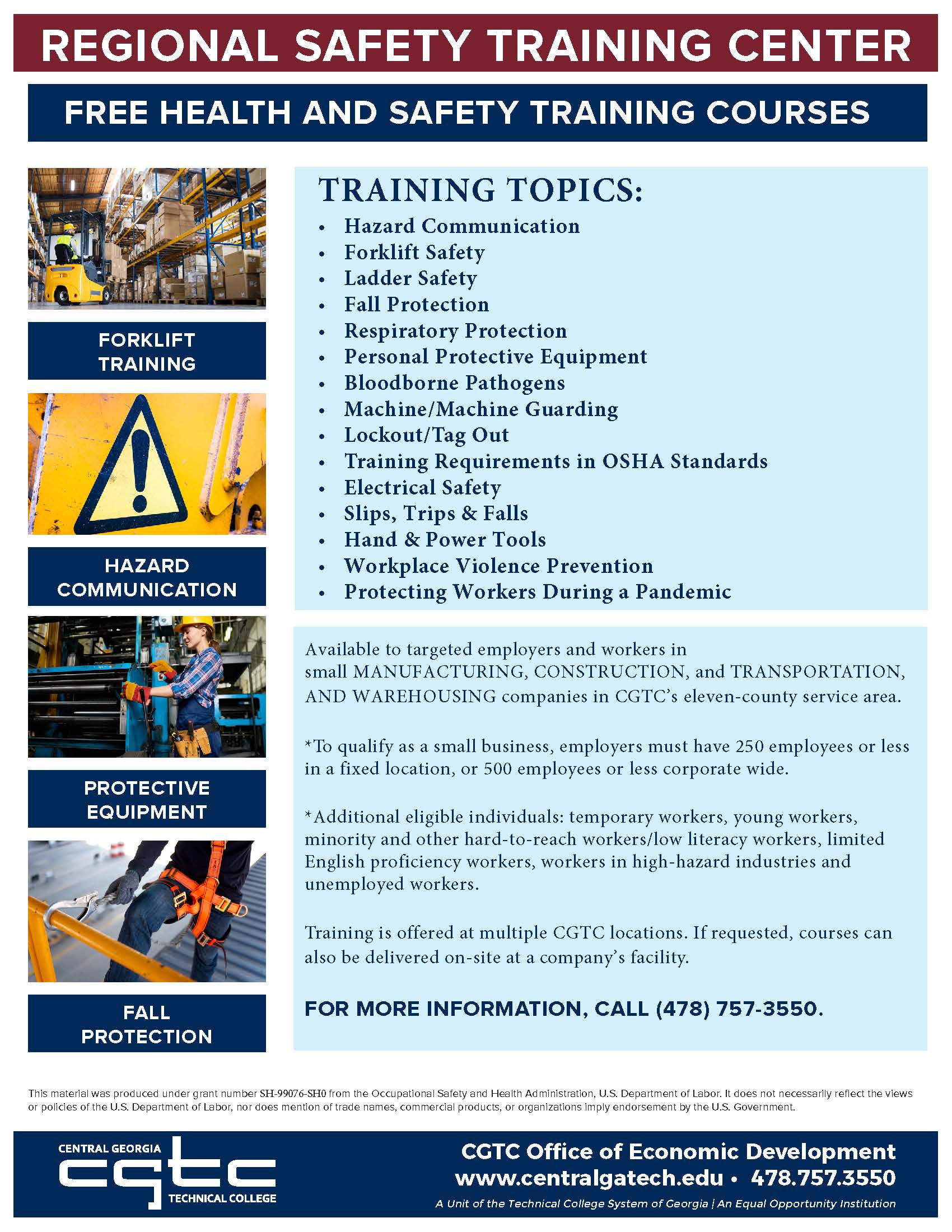 Regional Safety Training Center classes